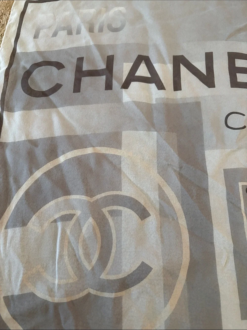 Rare Chanel Silk Travel Scarf